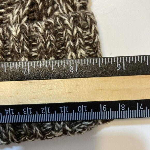 Frye & Co NWT Chocolate Brown Cable Knit Beanie Cuff Knitted Cap-OSFM - Picture 8 of 12